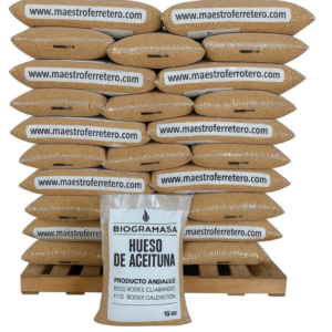 Biomasse 77 Säcke Olivenkerne à 15 kg